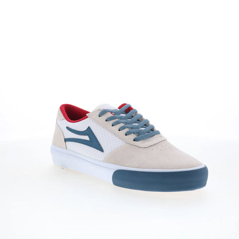 Lakai Manchester Mens White Suede Lace Up Skate Inspired Sneakers Shoes