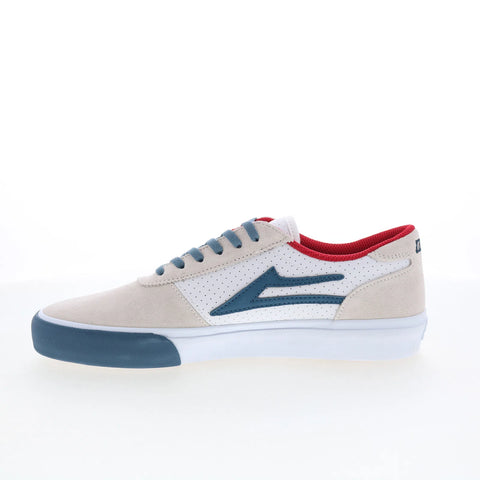 Lakai Manchester Mens White Suede Lace Up Skate Inspired Sneakers Shoes