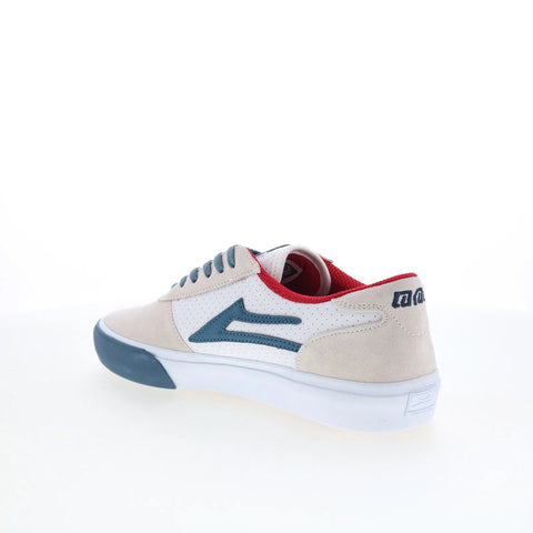 Lakai Manchester Mens White Suede Lace Up Skate Inspired Sneakers Shoes