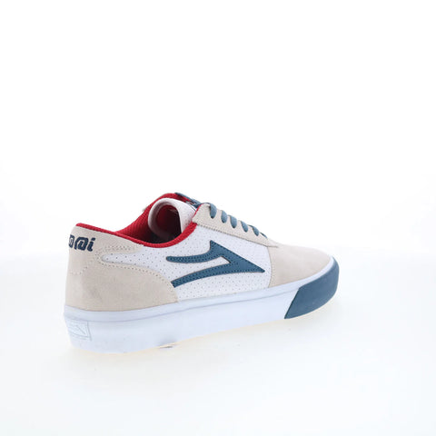 Lakai Manchester Mens White Suede Lace Up Skate Inspired Sneakers Shoes