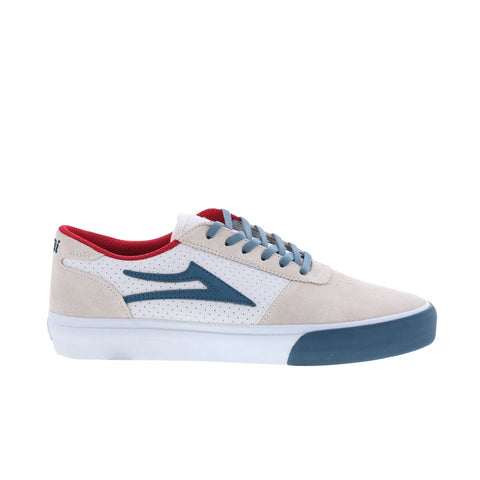 Lakai Manchester Mens White Suede Lace Up Skate Inspired Sneakers Shoes