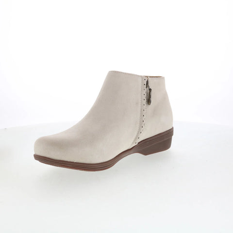 Spenco Manor Boot SP1045CRM Womens Beige Wide Suede Ankle & Booties Boots