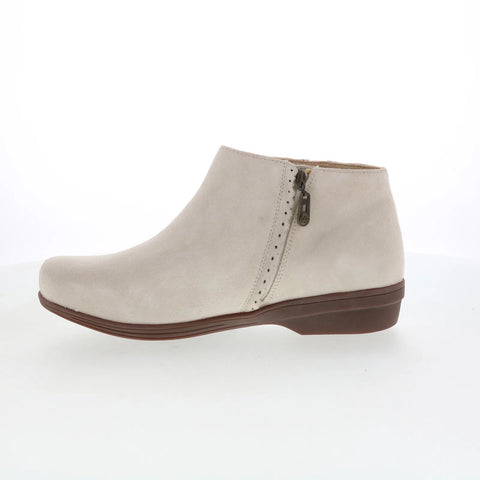 Spenco Manor Boot SP1045CRM Womens Beige Wide Suede Ankle & Booties Boots