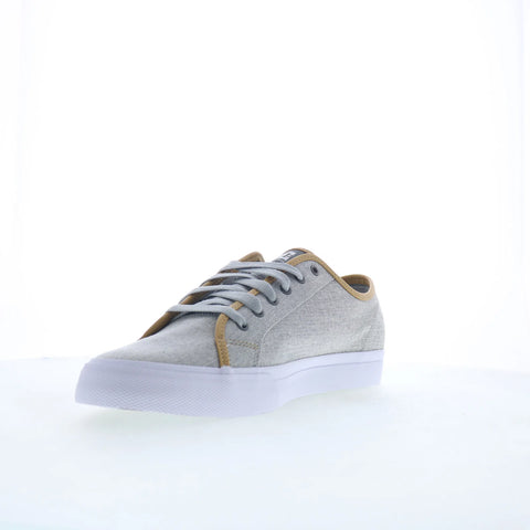 DC Manual TXSE ADYS300678-GGC Mens Gray Canvas Skate Inspired Sneakers Shoes