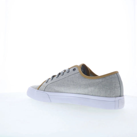 DC Manual TXSE ADYS300678-GGC Mens Gray Canvas Skate Inspired Sneakers Shoes