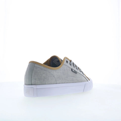 DC Manual TXSE ADYS300678-GGC Mens Gray Canvas Skate Inspired Sneakers Shoes