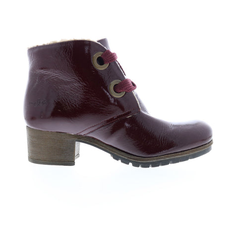 Bos. & Co. Manx Womens Burgundy Leather Lace Up Ankle & Booties Boots