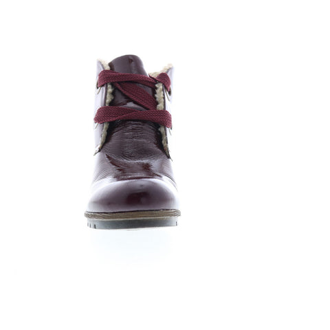 Bos. & Co. Manx Womens Burgundy Leather Lace Up Ankle & Booties Boots