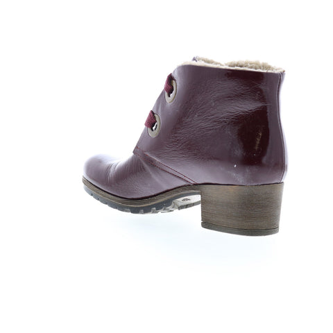 Bos. & Co. Manx Womens Burgundy Leather Lace Up Ankle & Booties Boots