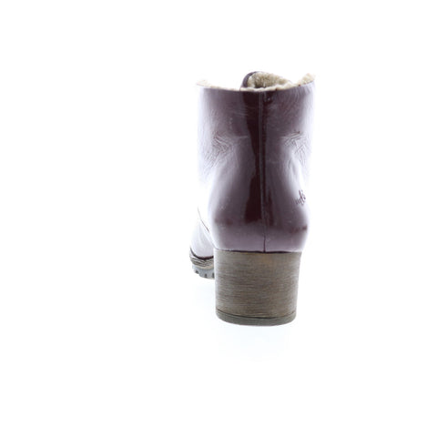 Bos. & Co. Manx Womens Burgundy Leather Lace Up Ankle & Booties Boots