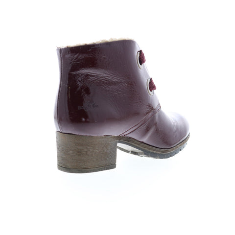 Bos. & Co. Manx Womens Burgundy Leather Lace Up Ankle & Booties Boots