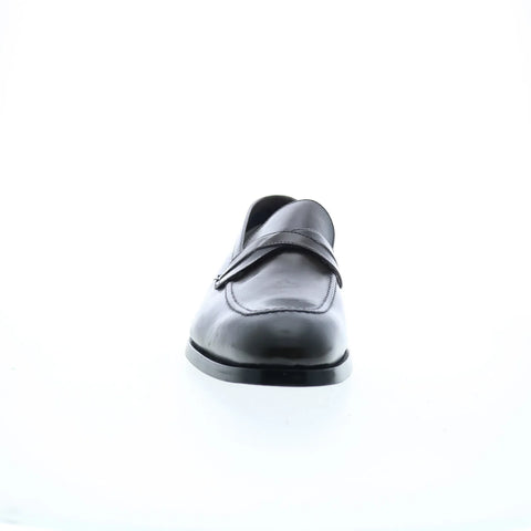 Di Bianco Manzoni Sella Mens Gray Leather Loafers & Slip Ons Penny Shoes