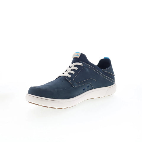 Clarks Mapstone Easy 26176883 Mens Blue Nubuck Lifestyle Sneakers Shoes