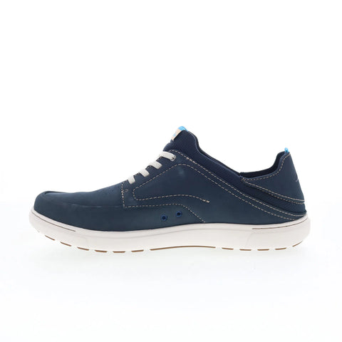 Clarks Mapstone Easy 26176883 Mens Blue Nubuck Lifestyle Sneakers Shoes