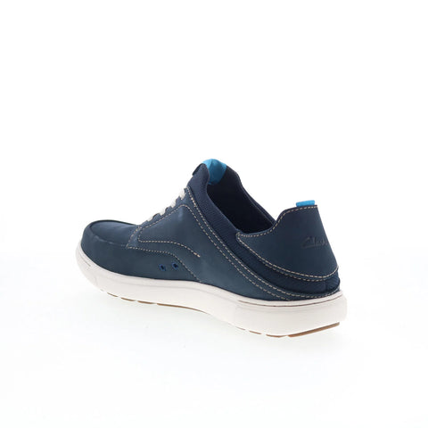 Clarks Mapstone Easy 26176883 Mens Blue Nubuck Lifestyle Sneakers Shoes