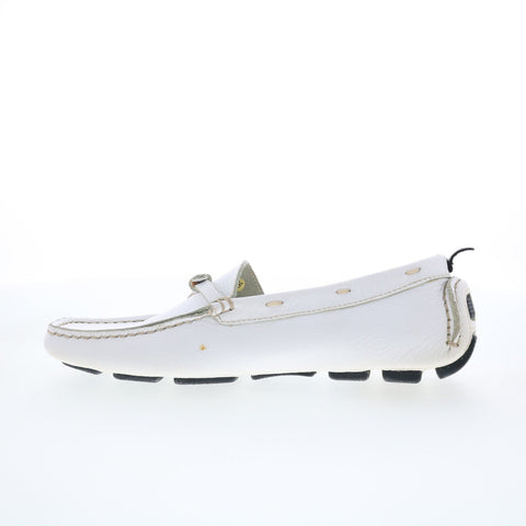 Maracchini & Boghossian Bianco MARAC 13 Womens White Moccasin Flats Shoes