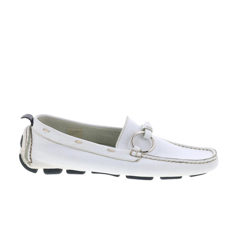 Maracchini & Boghossian Bianco MARAC 13 Womens White Moccasin Flats Shoes