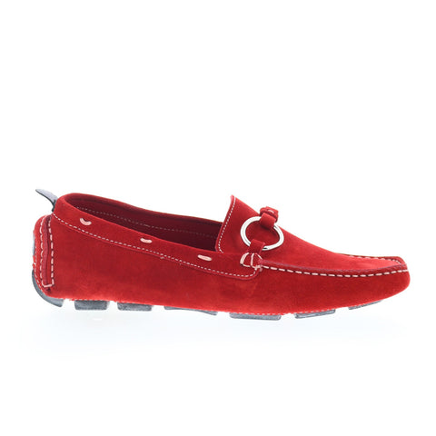 Maracchini & Boghossian Rosso MARAC 2 Womens Red Suede Moccasin Flats Shoes