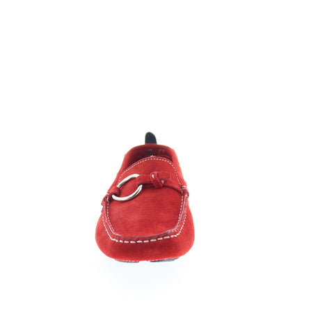 Maracchini & Boghossian Rosso MARAC 9 Womens Red Suede Moccasin Flats Shoes