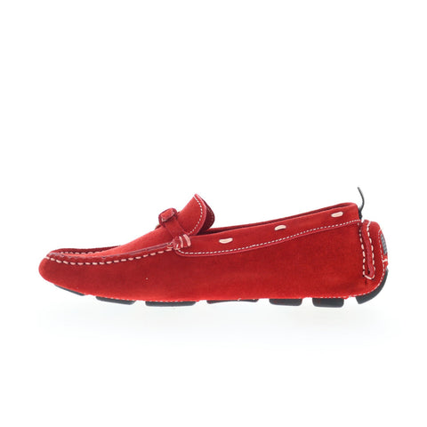 Maracchini & Boghossian Rosso MARAC 9 Womens Red Suede Moccasin Flats Shoes