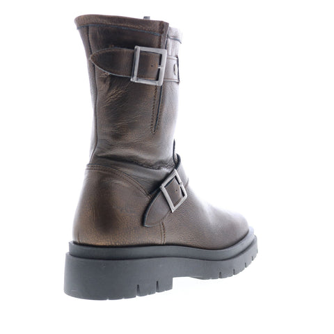 Bos. & Co. Marang Womens Brown Leather Zipper Casual Dress Boots