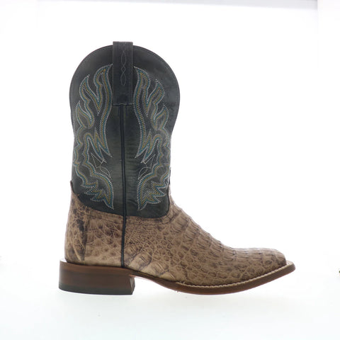 Tony Lama Marfa Caiman TL5258 Mens Brown Wide Leather Cowboy Western Boots