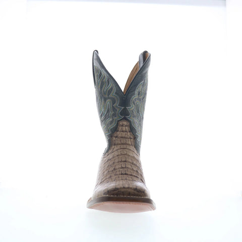Tony Lama Marfa Caiman TL5258 Mens Brown Wide Leather Cowboy Western Boots