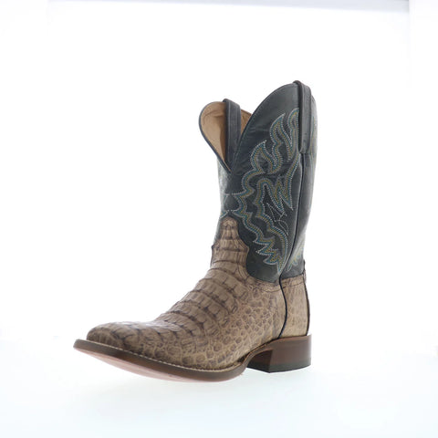 Tony Lama Marfa Caiman TL5258 Mens Brown Wide Leather Cowboy Western Boots