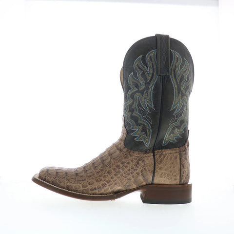 Tony Lama Marfa Caiman TL5258 Mens Brown Wide Leather Cowboy Western Boots