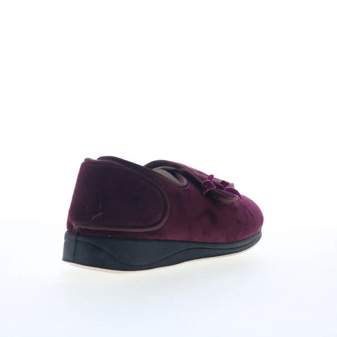 Ciabatta Marie MARIE Womens Purple Extra Wide Suede Loafer Slippers Shoes