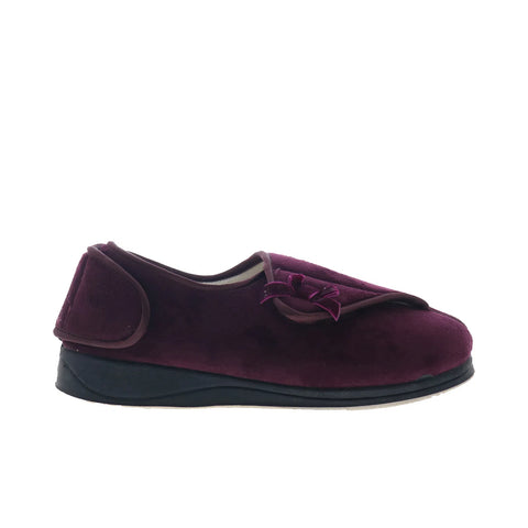 Ciabatta Marie MARIE Womens Purple Extra Wide Suede Loafer Slippers Shoes