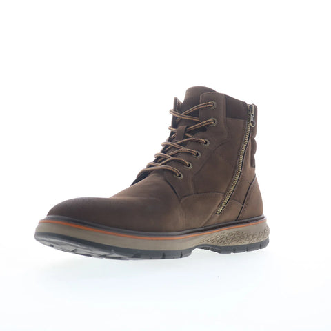 Freeman Marley F220230 Mens Brown Leather Lace Up Casual Dress Boots