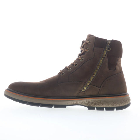 Freeman Marley F220230 Mens Brown Leather Lace Up Casual Dress Boots