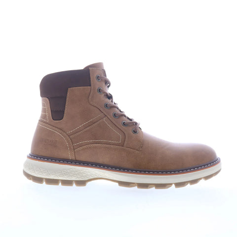 Freeman Marley F220246 Mens Brown Leather Lace Up Casual Dress Boots