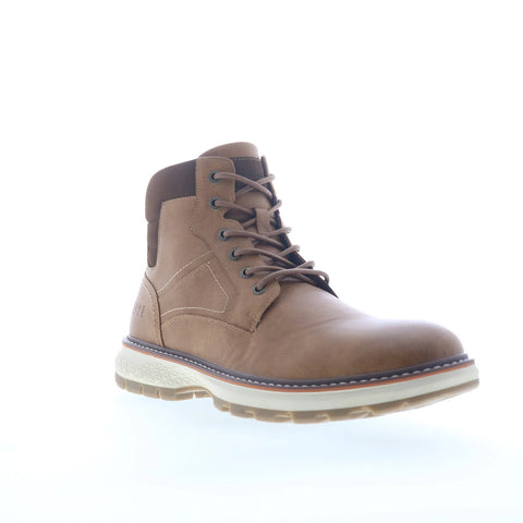 Freeman Marley F220246 Mens Brown Leather Lace Up Casual Dress Boots