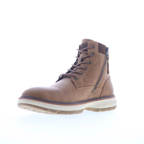 Freeman Marley F220246 Mens Brown Leather Lace Up Casual Dress Boots