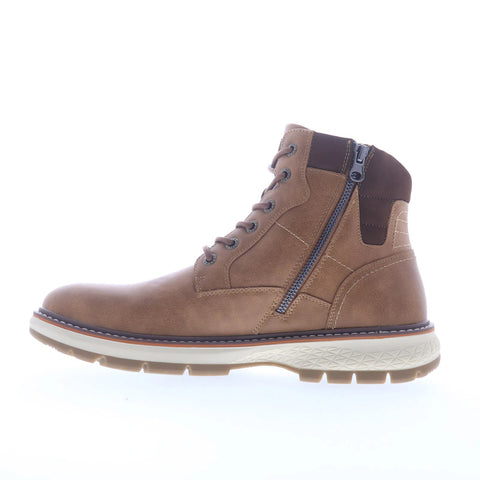Freeman Marley F220246 Mens Brown Leather Lace Up Casual Dress Boots