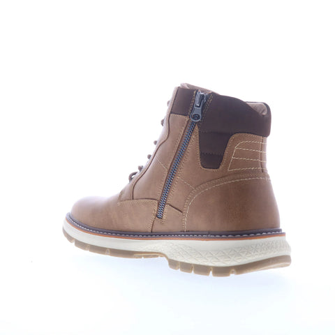 Freeman Marley F220246 Mens Brown Leather Lace Up Casual Dress Boots