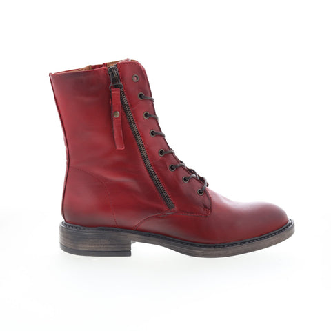 Miz Mooz Martel 21554 Womens Red Leather Zipper Casual Dress Boots