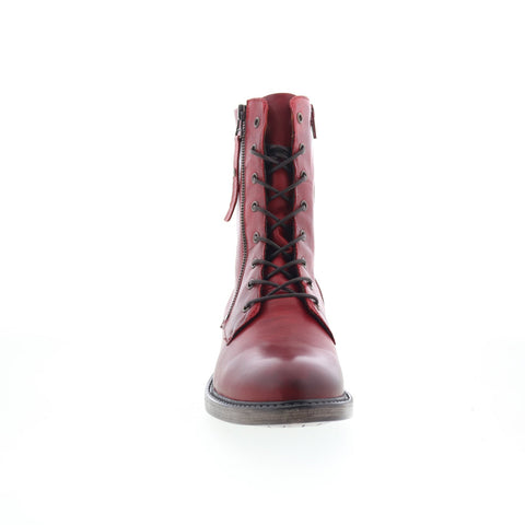 Miz Mooz Martel 21554 Womens Red Leather Zipper Casual Dress Boots