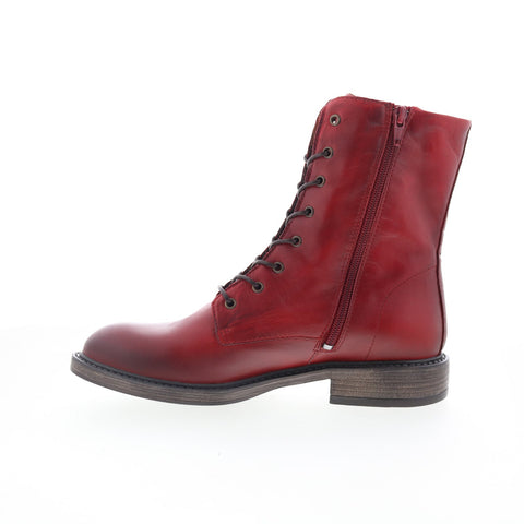 Miz Mooz Martel 21554 Womens Red Leather Zipper Casual Dress Boots