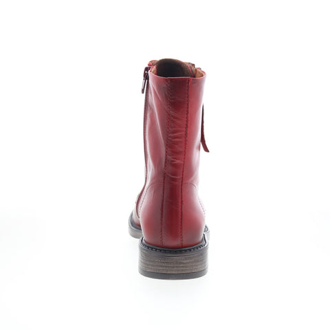 Miz Mooz Martel 21554 Womens Red Leather Zipper Casual Dress Boots