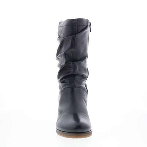 Miz Mooz Martina-MM Womens Black Leather Zipper Casual Dress Boots