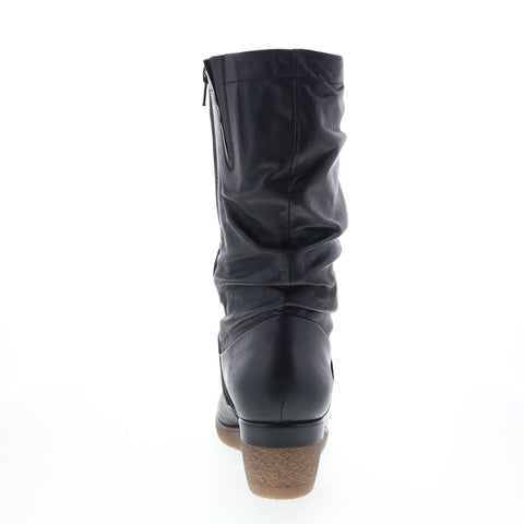 Miz Mooz Martina-MM Womens Black Leather Zipper Casual Dress Boots