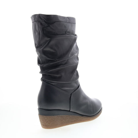 Miz Mooz Martina-MM Womens Black Leather Zipper Casual Dress Boots