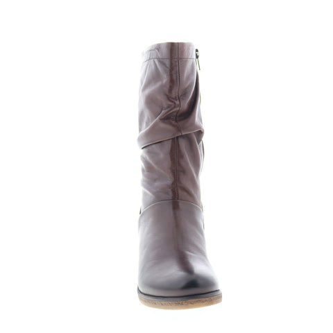 Miz Mooz Martina-MM Womens Brown Leather Zipper Casual Dress Boots
