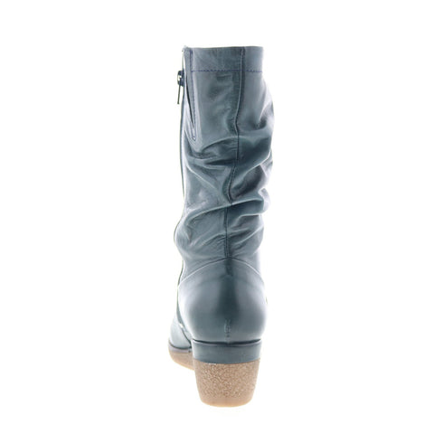 Miz Mooz Martina-MM Womens Blue Leather Zipper Casual Dress Boots