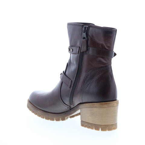 Miz Mooz Mary Womens Brown Leather Zipper Ankle & Booties Boots