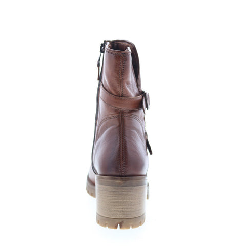 Miz Mooz Mary Womens Brown Leather Zipper Ankle & Booties Boots