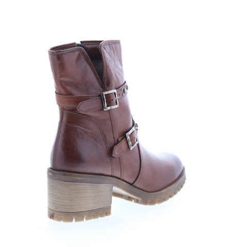 Miz Mooz Mary Womens Brown Leather Zipper Ankle & Booties Boots